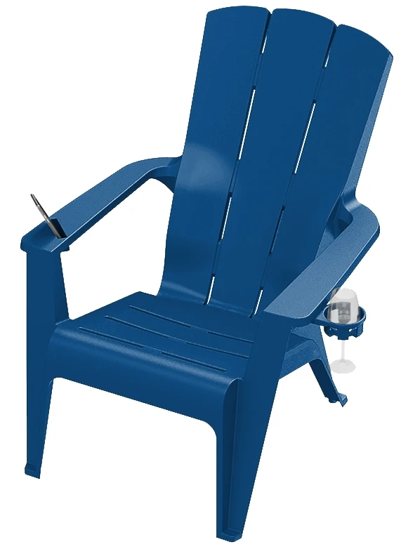 Gracious Living Adirondack with Cupholder Gracious Living Adirondack with Cupholder -Lawn & Garden shop 11817 20 classic blue 1