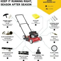 Yard Machines 20 in. 125 cc OHV Briggs & Stratton Gas Walk Behind Push Mower -Lawn & Garden shop 1371685 3 1