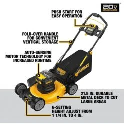 DeWalt 21.5 in. 20-Volt MAX Lithium-Ion Cordless Battery Walk Behind Push Mower -Lawn & Garden shop 13951604 1