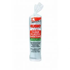 Husky Plastic Sheeting, 3 Mil, Clear - 10' x 25'