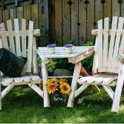 Lakeland Mills Solid Cedar Vis-A-Tete Chair -Lawn & Garden shop 16750166 1