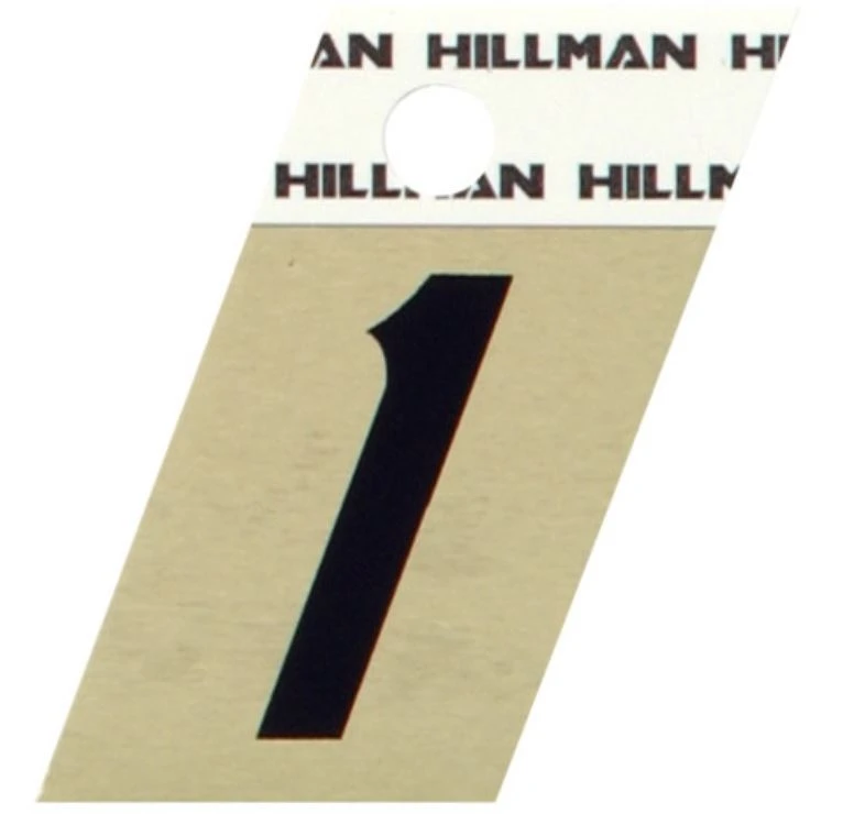 Hillman 1.5" Adhesive Angle-Cut House Number, Black/Gold Hillman 1.5" Adhesive Angle-Cut House Number, Black/Gold -Lawn & Garden shop 1 2 2 1