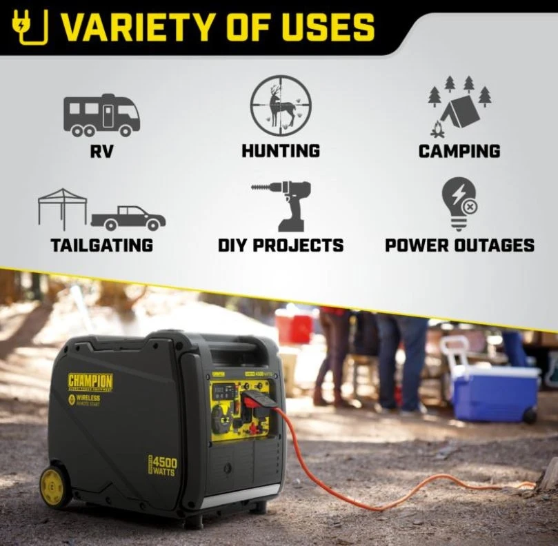 Champion 4500-Watt Wireless Start Inverter Generator Champion 4500-Watt Wireless Start Inverter Generator -Lawn & Garden shop 200990 3