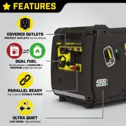Champion 4500-Watt Dual Fuel Inverter Generator -Lawn & Garden shop 200991 2