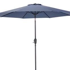 Sunray 9' Blue Market Umbrella with Crank