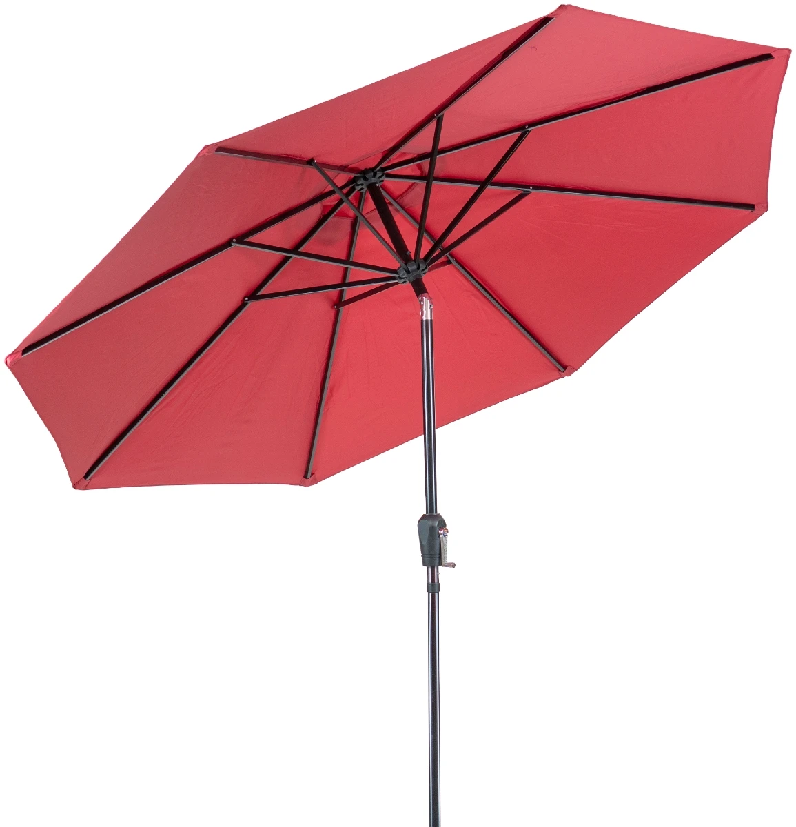 Sunray 9' Red Market Umbrella with Crank Sunray 9' Red Market Umbrella with Crank -Lawn & Garden shop 201005 9ft market umbrella open scarlet 1 1