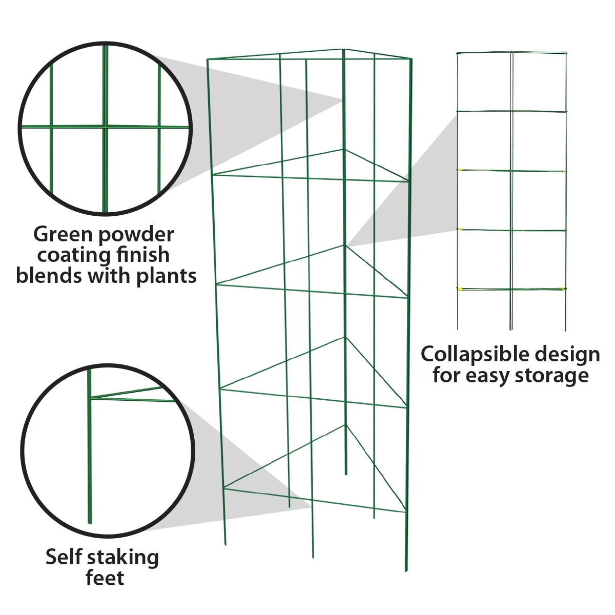 Origin Point Garden Craft GroTall 47" x 18" Tomato Trellis Origin Point Garden Craft GroTall 47" x 18" Tomato Trellis -Lawn & Garden shop 26450032 5