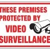8.5" x 12" Red & Black Video Surveillance Sign -Lawn & Garden shop 29870018 1