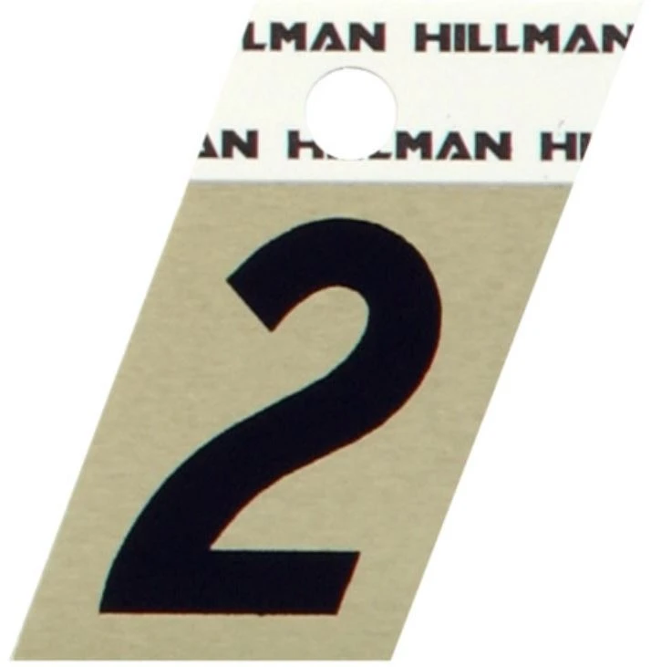 Hillman 1.5" Adhesive Angle-Cut House Number, Black/Gold Hillman 1.5" Adhesive Angle-Cut House Number, Black/Gold -Lawn & Garden shop 2 1 2 1