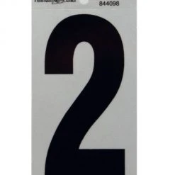 Hillman 5" Reflective Adhesive House Number, Black/Silver -Lawn & Garden shop 2 2 3