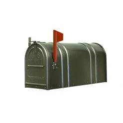 Fulton Large Post Mailbox - Gun Metal Silver