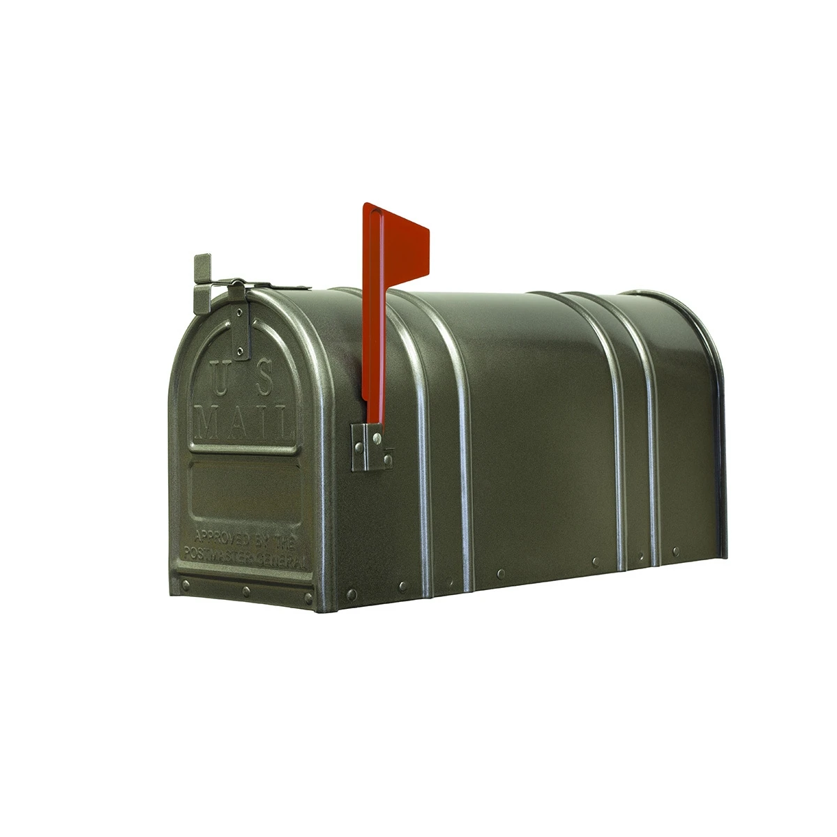 Fulton Large Post Mailbox - Gun Metal Silver 3 Fulton Large Post Mailbox - Gun Metal Silver