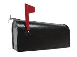 Fulton Standard Post Rural Mailbox - Black