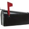 Fulton Standard Post Rural Mailbox - Black -Lawn & Garden shop 3040008 1
