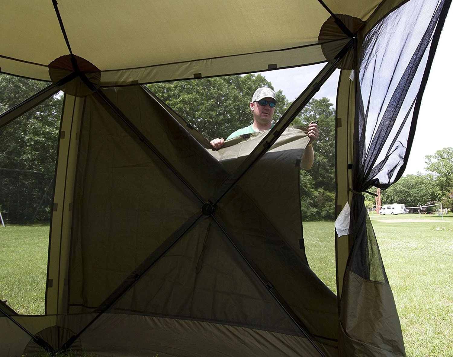 Clam Green Screen Hub Wind Panel, 3 Pack Clam Green Screen Hub Wind Panel, 3 Pack -Lawn & Garden shop 3200142 2