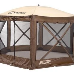 Clam Brown/Tan Quick Set Pavilion Screen Tent