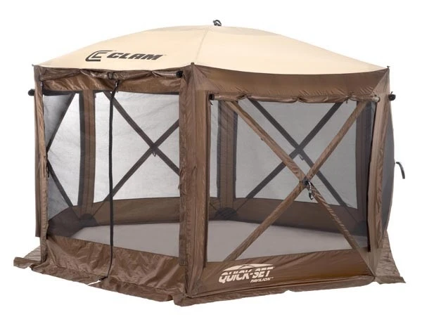 Clam Brown/Tan Quick Set Pavilion Screen Tent Clam Brown/Tan Quick Set Pavilion Screen Tent -Lawn & Garden shop 3200145 1