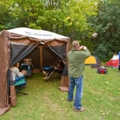 Clam Brown/Tan Quick Set Pavilion Screen Tent 6 Clam Brown/Tan Quick Set Pavilion Screen Tent -Lawn & Garden shop 3200145 5 1