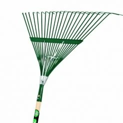 Truper Tru Tough 22" Steel Leaf Rake w/ 48" Handle
