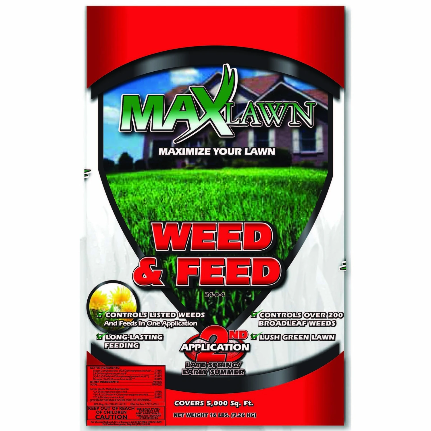 Max Lawn 48lb Weed & Feed 24-0-4 Fertilizer Max Lawn 48lb Weed & Feed 24-0-4 Fertilizer -Lawn & Garden shop 39060012 1