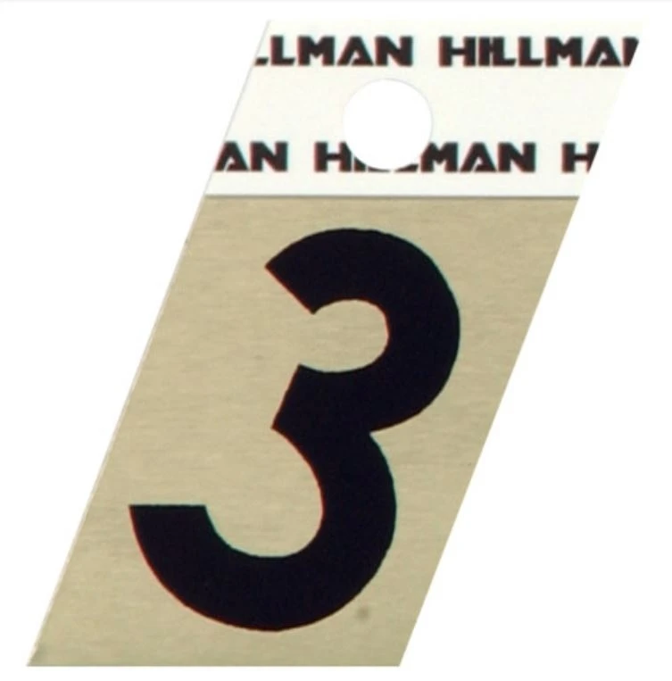 Hillman 1.5" Adhesive Angle-Cut House Number, Black/Gold Hillman 1.5" Adhesive Angle-Cut House Number, Black/Gold -Lawn & Garden shop 3 2 1