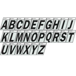 Hillman 1 1/2" Black/Silver Reflective Angle-Cut Letter Mailbox Stickers