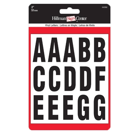 Hillman 2" Vinyl Mailbox Letter Sticker Kit Hillman 2" Vinyl Mailbox Letter Sticker Kit -Lawn & Garden shop 47811184 1 1