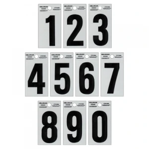 Hillman 2" Black/Silver Reflective Number Mailbox Stickers Hillman 2" Black/Silver Reflective Number Mailbox Stickers -Lawn & Garden shop 47811278 1 1