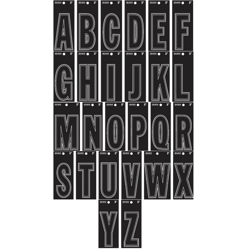 Hillman 3" Black Vinyl Letter Mailbox Stickers Hillman 3" Black Vinyl Letter Mailbox Stickers -Lawn & Garden shop 47812002 1 1