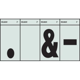 Hillman 3" Black/Silver Reflective Punctuation Mailbox Stickers Hillman 3" Black/Silver Reflective Punctuation Mailbox Stickers -Lawn & Garden shop 47812112 1 1
