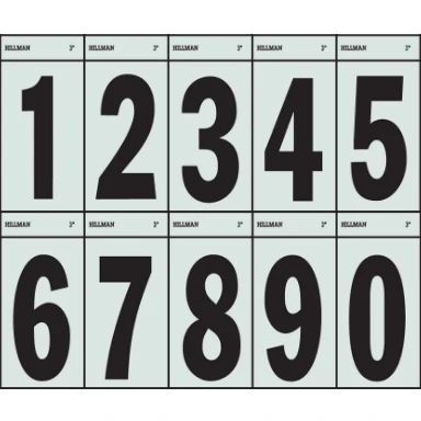 Hillman 3" Black/Silver Reflective Number Mailbox Stickers Hillman 3" Black/Silver Reflective Number Mailbox Stickers -Lawn & Garden shop 47812390 1 1