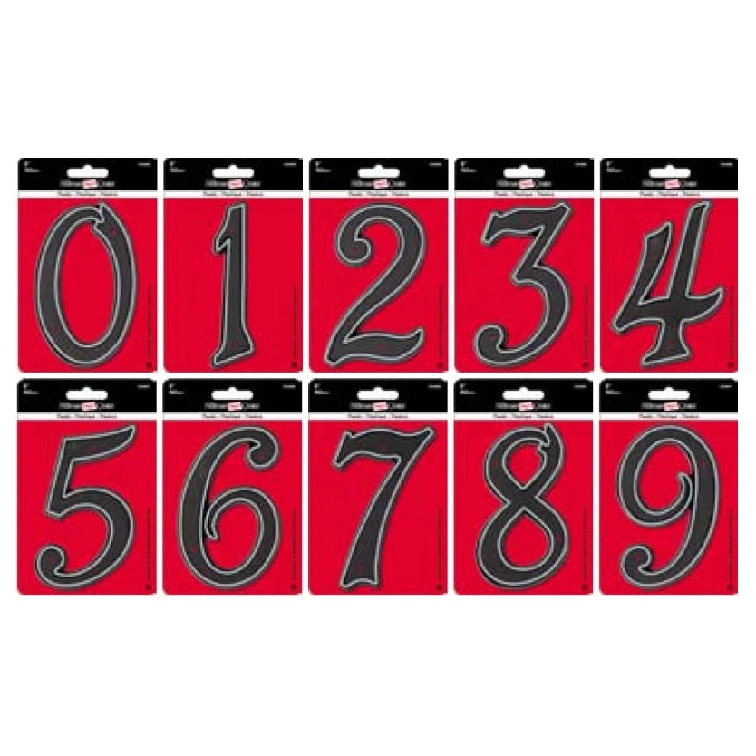Hillman 5.5" Plastic Reflective House Numbers Hillman 5.5" Plastic Reflective House Numbers -Lawn & Garden shop 47812620 1 1