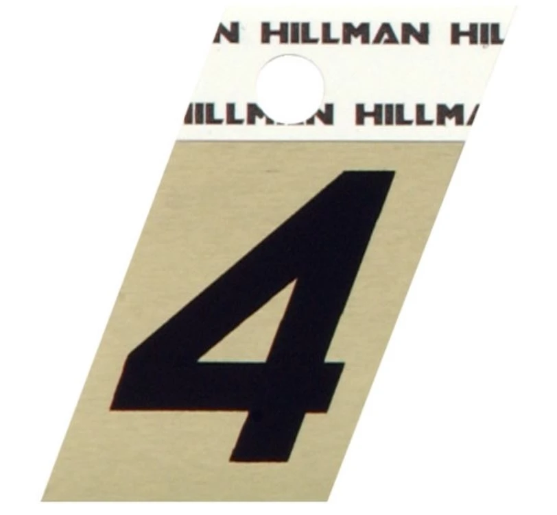 Hillman 1.5" Adhesive Angle-Cut House Number, Black/Gold Hillman 1.5" Adhesive Angle-Cut House Number, Black/Gold -Lawn & Garden shop 4 1 2 1