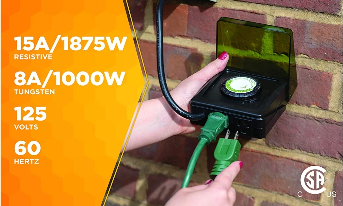 Woods 50012WD Outdoor 24-Hour Heavy Duty Mechanical Plug-In Timer, 2 Grounded Outlets Woods 50012WD Outdoor 24-Hour Heavy Duty Mechanical Plug-In Timer, 2 Grounded Outlets -Lawn & Garden shop 50012wd 1