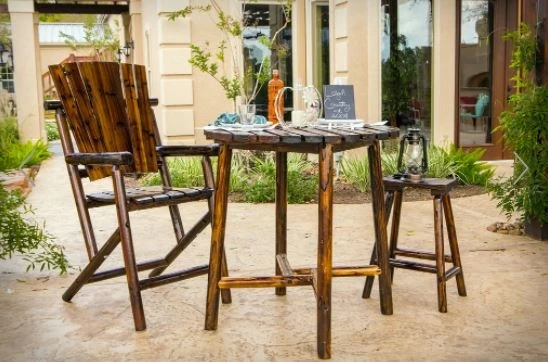 Leigh Country Char-log Bar Arm Chair Leigh Country Char-log Bar Arm Chair -Lawn & Garden shop 50060015 1 2