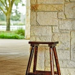 Leigh Country Char-Log Saddle Stool -Lawn & Garden shop 50060018 3 2