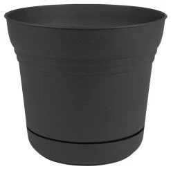 Bloem Saturn Plastic Planter with Saucer -Lawn & Garden shop 5171528 1