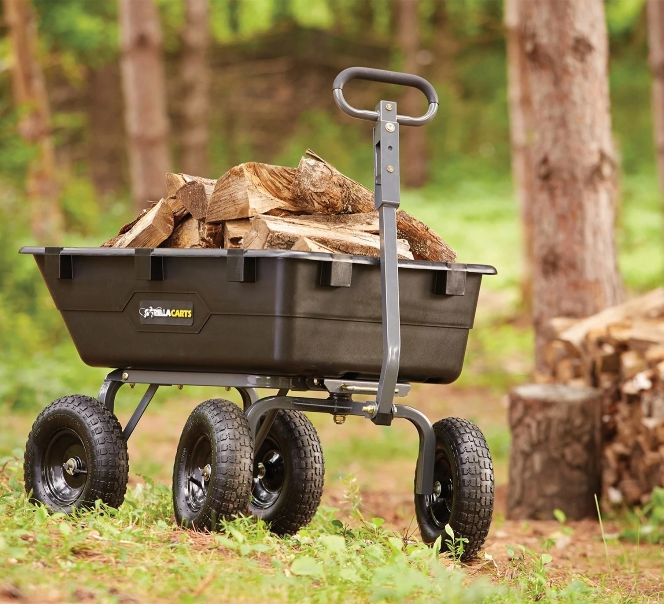 Gorilla Carts 1,200 Pound Capacity Heavy Duty Poly Dump Cart Gorilla Carts 1,200 Pound Capacity Heavy Duty Poly Dump Cart -Lawn & Garden shop 54060003 3