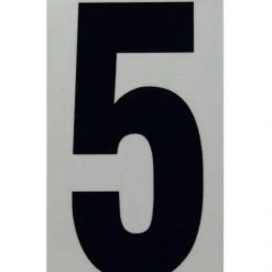 Hillman 5" Reflective Adhesive House Number, Black/Silver -Lawn & Garden shop 5 2 2 1