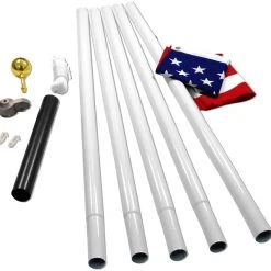 Valley Forge US Flag White Titan 18ft Steel Flagpole With Flag -Lawn & Garden shop 614pjprm1xl ac sl1200