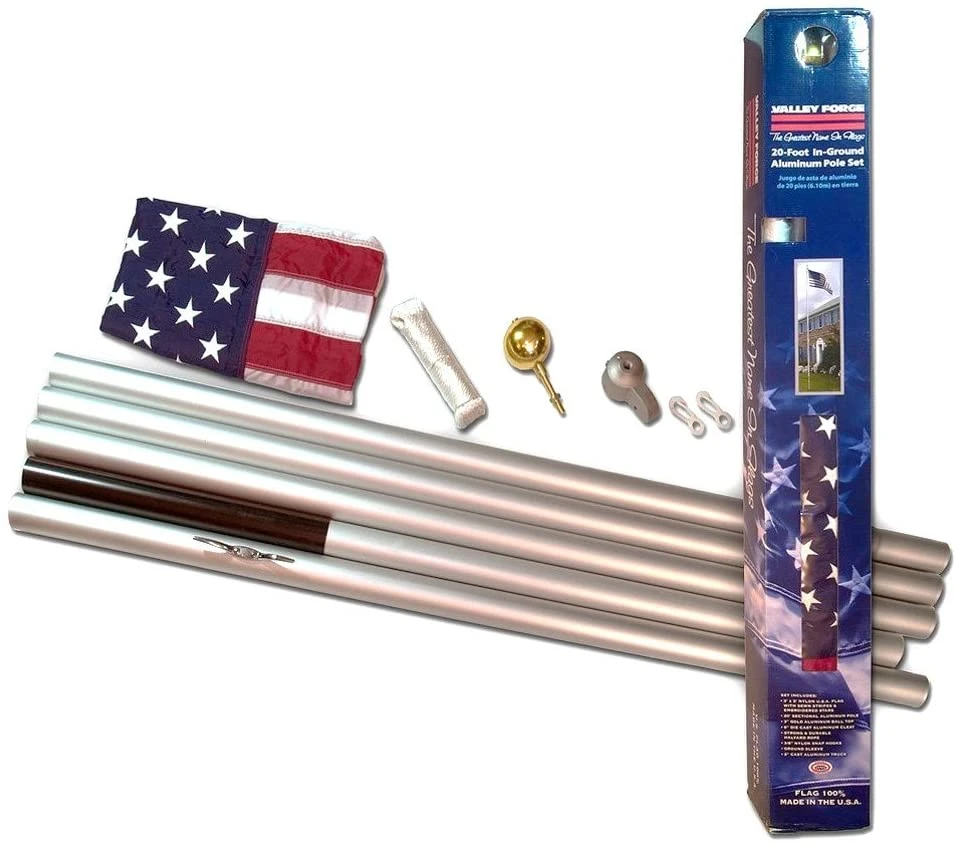Valley Forge American Flag Kit, 20' Nylon Valley Forge American Flag Kit, 20' Nylon -Lawn & Garden shop 615sejpfw1l ac sl1004
