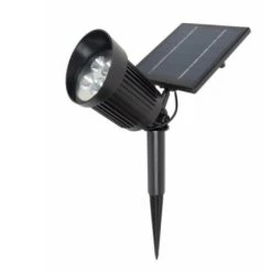 FUSION Solar Black Plastic High Powered Spotlight