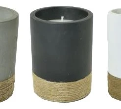 Patio Essentials Citronella Candle Cement Pot with Twine -Lawn & Garden shop 66640024 3 1