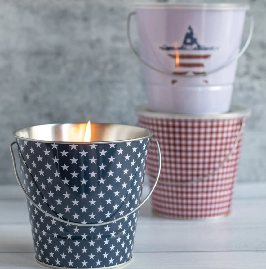 Patio Essentials Patriotic Print Citronella Bucket Candle Patio Essentials Patriotic Print Citronella Bucket Candle -Lawn & Garden shop 66640030 3
