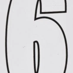 Hillman 3" Adhesive House Number, White -Lawn & Garden shop 6 1