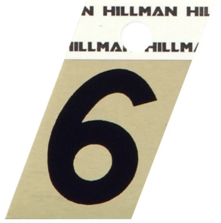 Hillman 1.5" Adhesive Angle-Cut House Number, Black/Gold Hillman 1.5" Adhesive Angle-Cut House Number, Black/Gold -Lawn & Garden shop 6 1 1