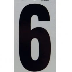 Hillman 5" Reflective Adhesive House Number, Black/Silver -Lawn & Garden shop 6 2 2