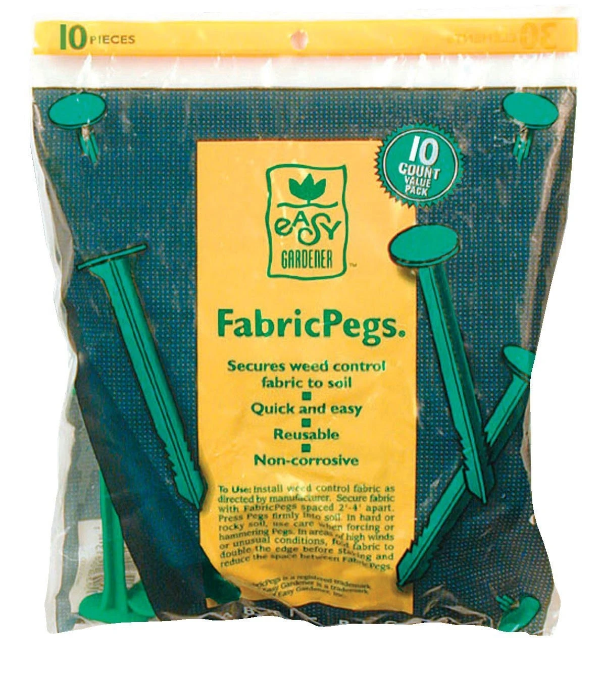Easy Gardener Fabric Pegs 10 Pack Easy Gardener Fabric Pegs 10 Pack -Lawn & Garden shop 7010174 1