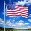 Valley Forge US Flag White Titan 18ft Steel Flagpole With Flag