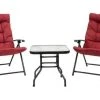 Sunray 3 pc. Red Metal Outdoor Bistro Folding Set -Lawn & Garden shop 72260067